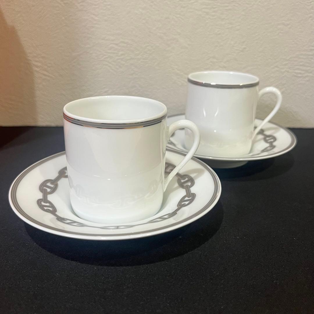 エルメス シェーヌダンクル デミタス ペア カップ&ソーサー - メルカリ
