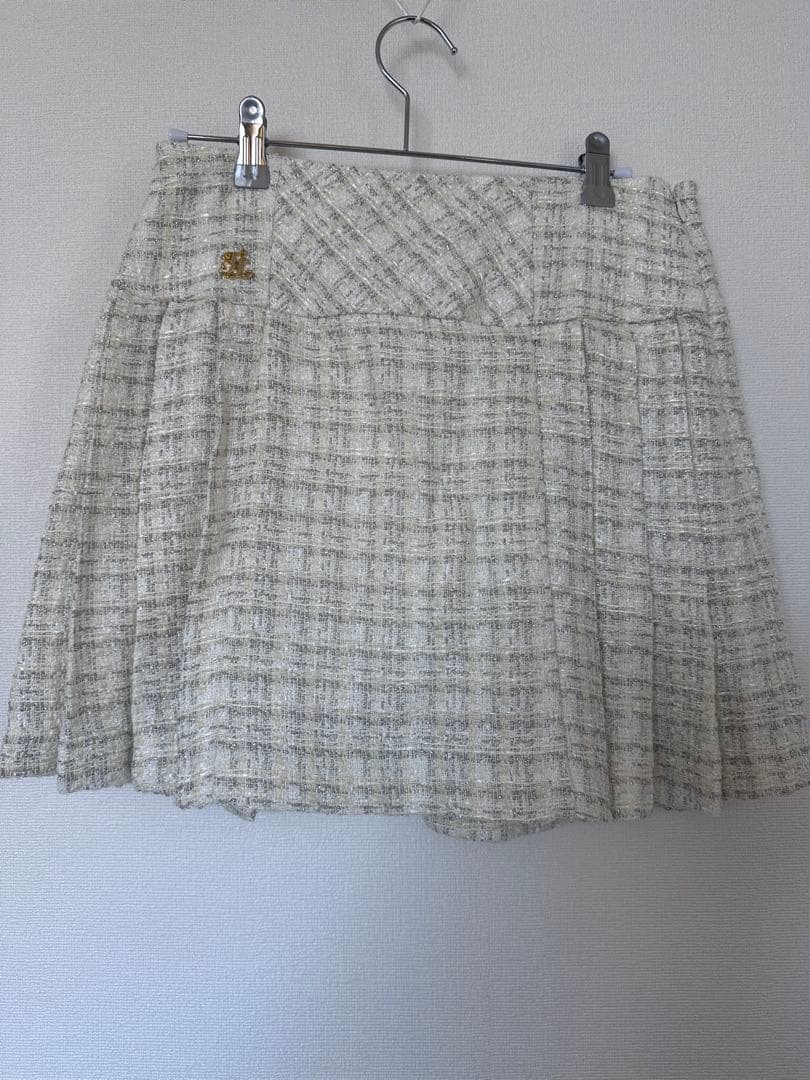 Fair Liar ゴルフ用 ホワイト ツイードジャケット スカート 2点 - メルカリ