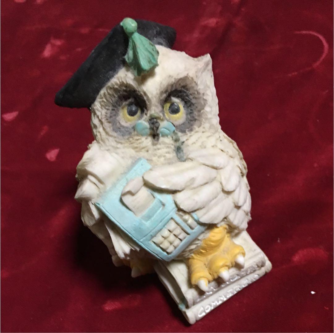 フクロウ   置物 リサラーソン 置物 フクロウ 14cm 140mm オブジェ 北欧 装飾