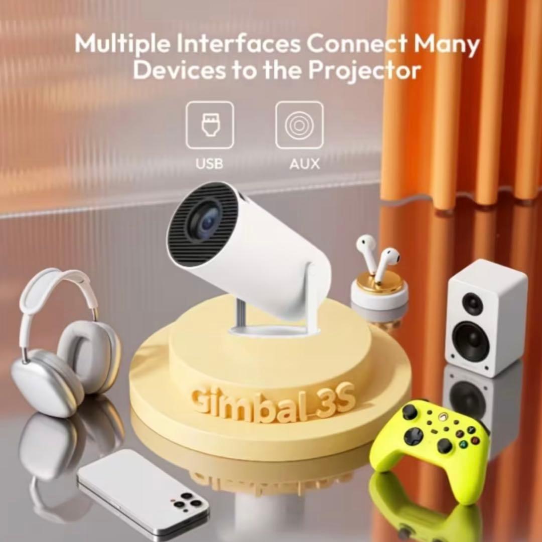 小型プロジェクター WiFi対応 180°回転 3D - メルカリ