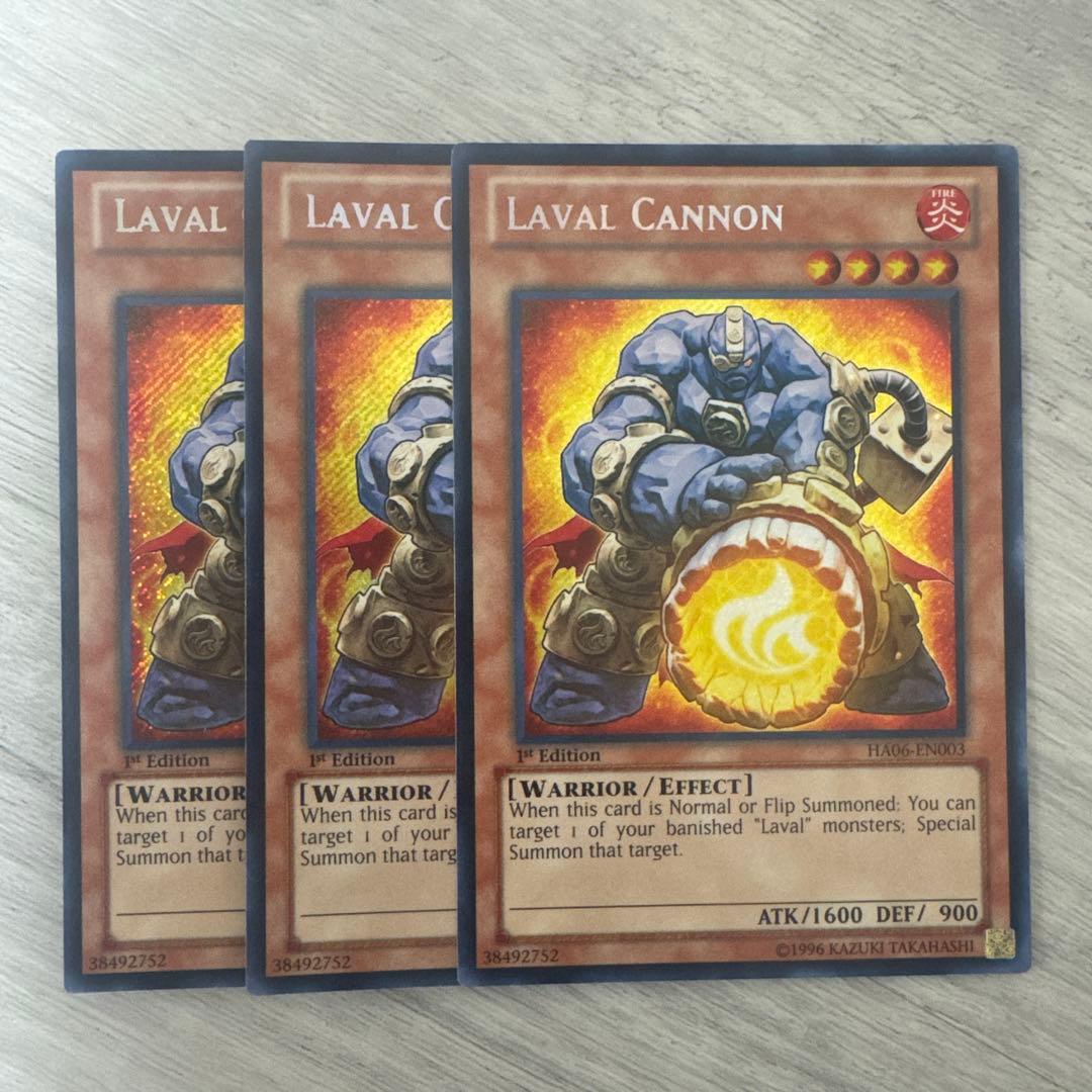 特価】遊戯王 英語版 HA版 ラヴァルキャノン シークレットレア 1st 3枚