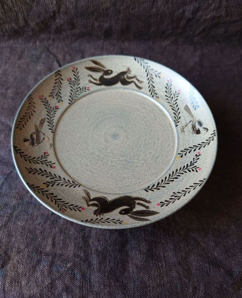 やのさちこ さん 器 台皿 カラスノエンドウ 椿皿 豆皿 N や