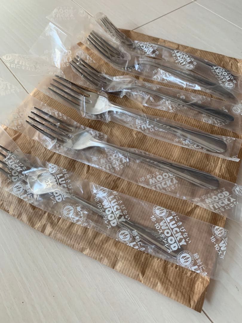 希少 美品 昭和初期モデル ラッキーウッド カトラリーセット 33点