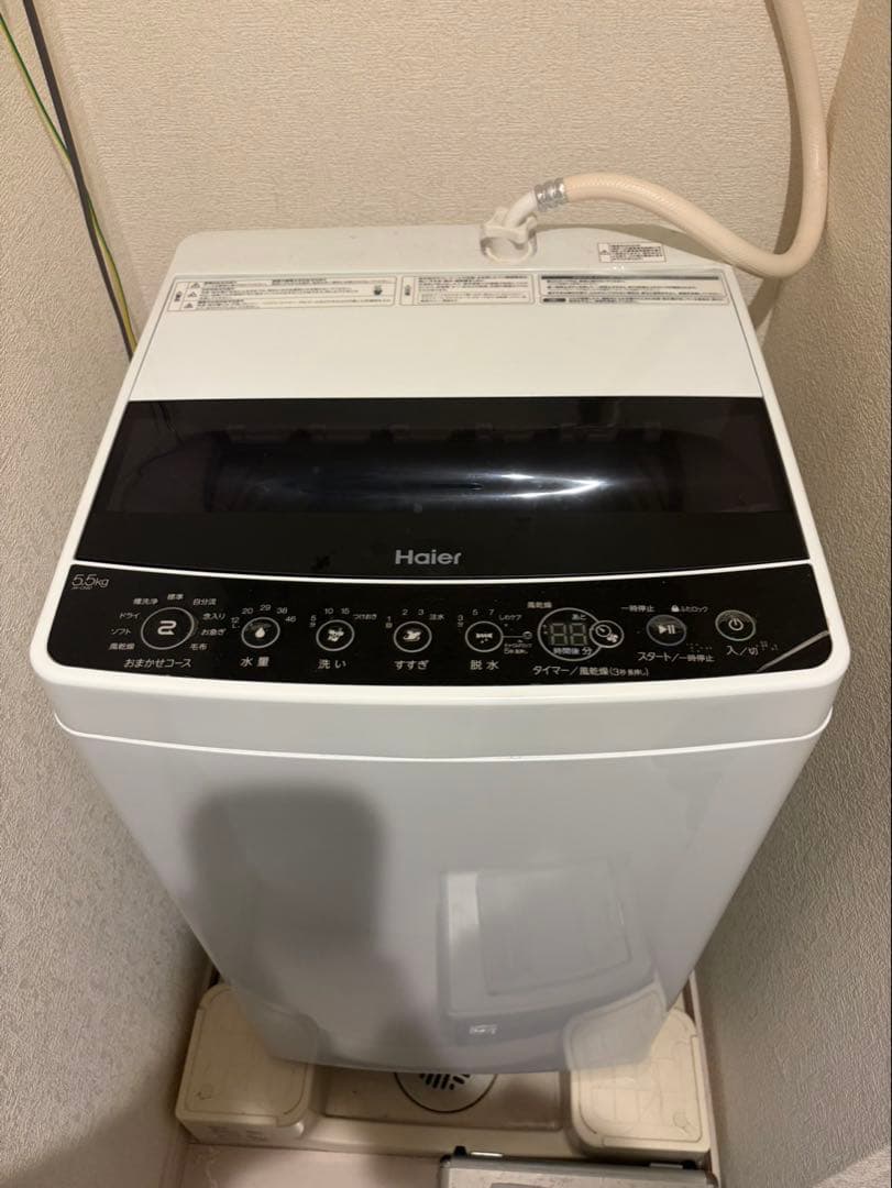 ハイアール　洗濯機5.5kg JW-C55D 2020年製 楽天市場】【中古】ハイアール 5.5kg 全自動洗濯機 JW-C55D 2020年製