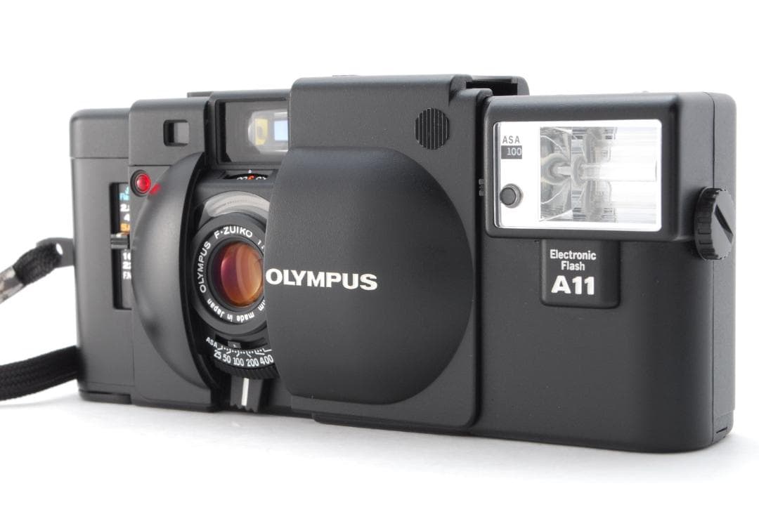 マート【美品】オリンパス OLYMPUS XA A11　モルト張替済 オリンパス XA モルト交換済 ストロボA11付 説明書付 - 日進堂カメラ