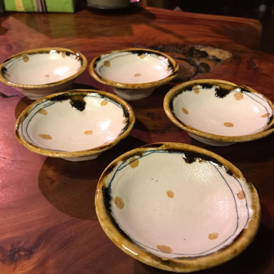 豆小皿5枚　　匠シリーズ作家物 菊・輪花 豆皿5枚セット 匠 Takumi 食器 器 うつわ 陶磁器 皿 ギフト