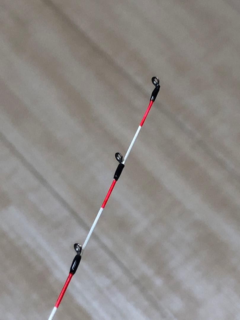 DAM 釣りロッド和竿風 2本継ぎ ハゼ・チヌ・筏釣り 漆塗り 螺鈿細工 美