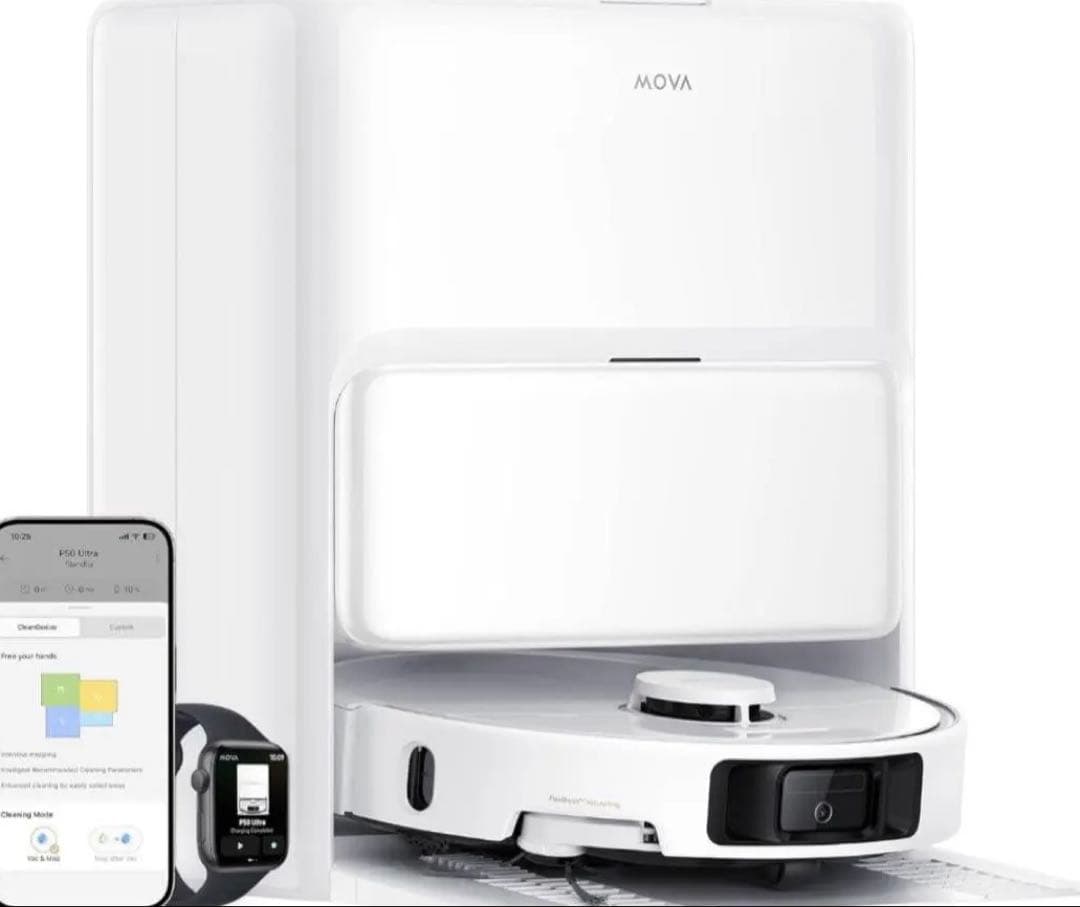 MOVA P50 Ultra ロボット掃除機 全自動 19,000Pa Amazon.com: Mova P50 Pro Ultra Robot Vacuum and Mop, 19,000Pa