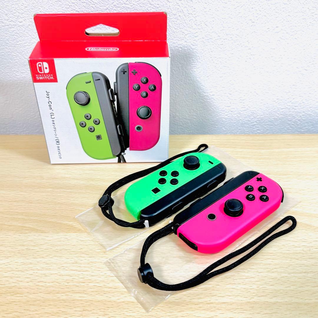 Nintendo switch Joy-Conネオングリーン ネオンピンク - メルカリ