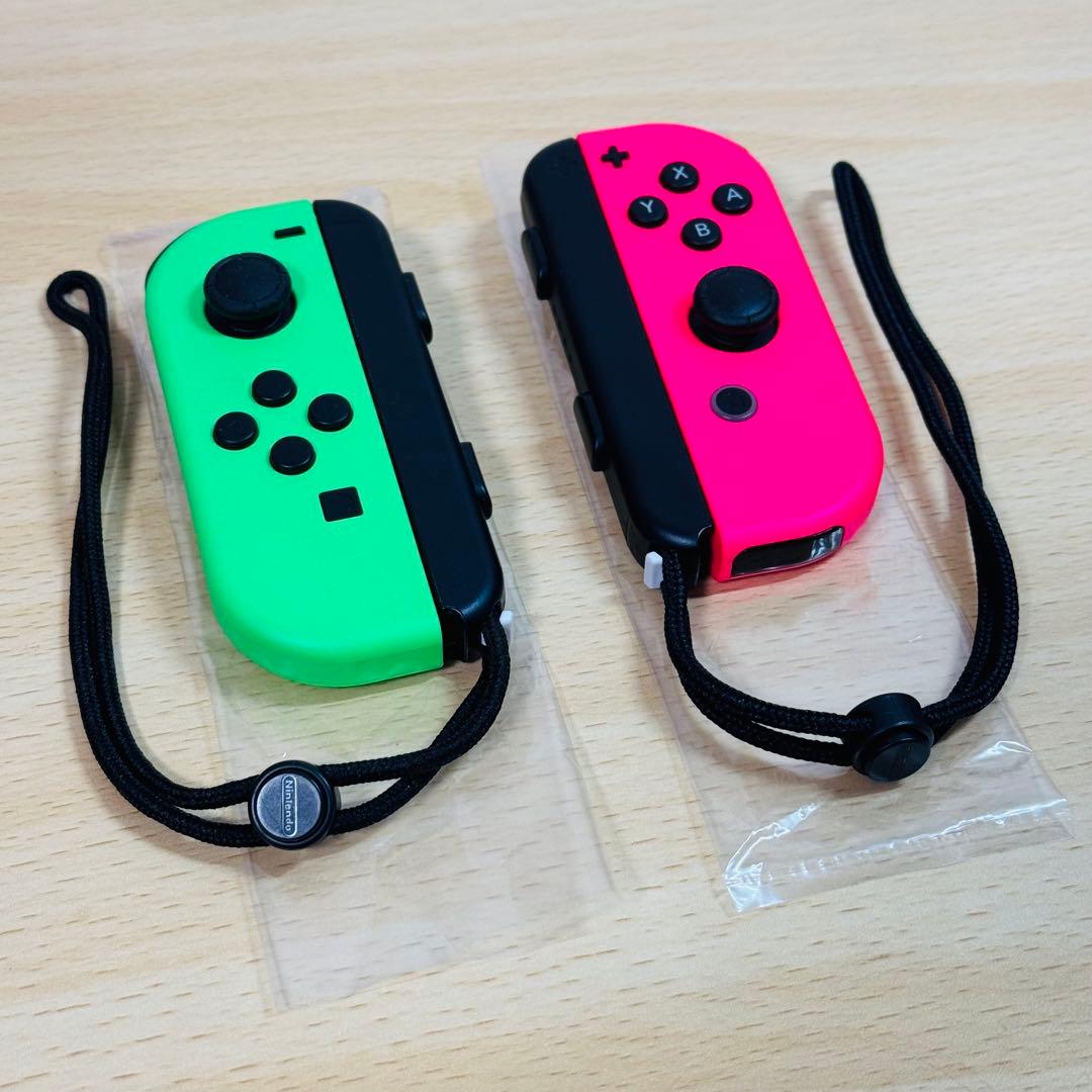 Nintendo switch Joy-Conネオングリーン ネオンピンク - メルカリ