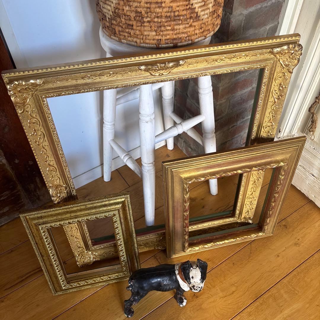 大きな額縁になります。フレーム　検　アンティーク 油彩額 アンティークブラック＋ゴールド 171 | 額縁の通販 アートフレーム