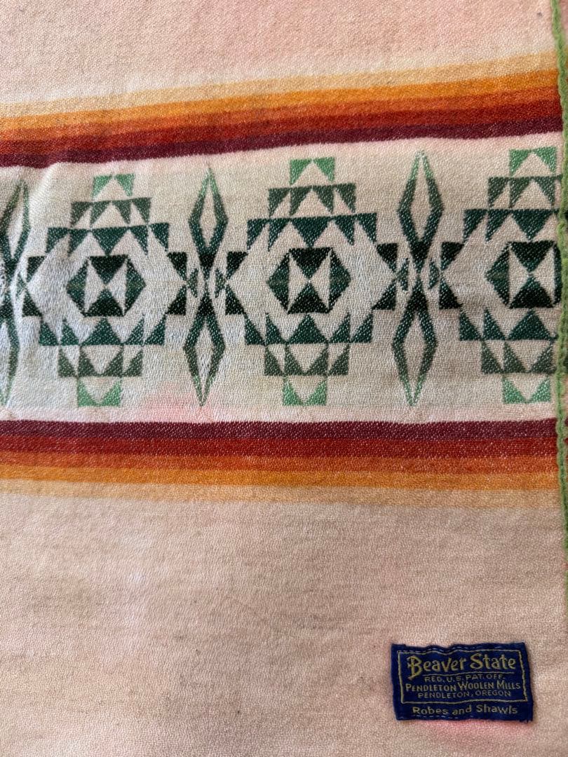 70's PENDLETON BEAVER STATE ネイティブ柄 ウールラグ - メルカリ
