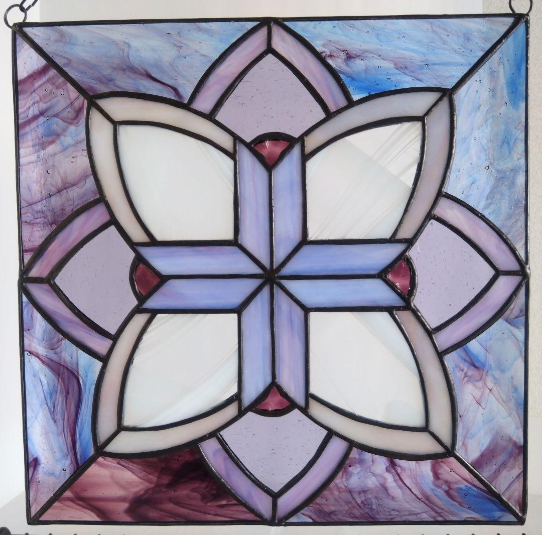 ステンドグラスパネル140-2紫系 - メルカリ