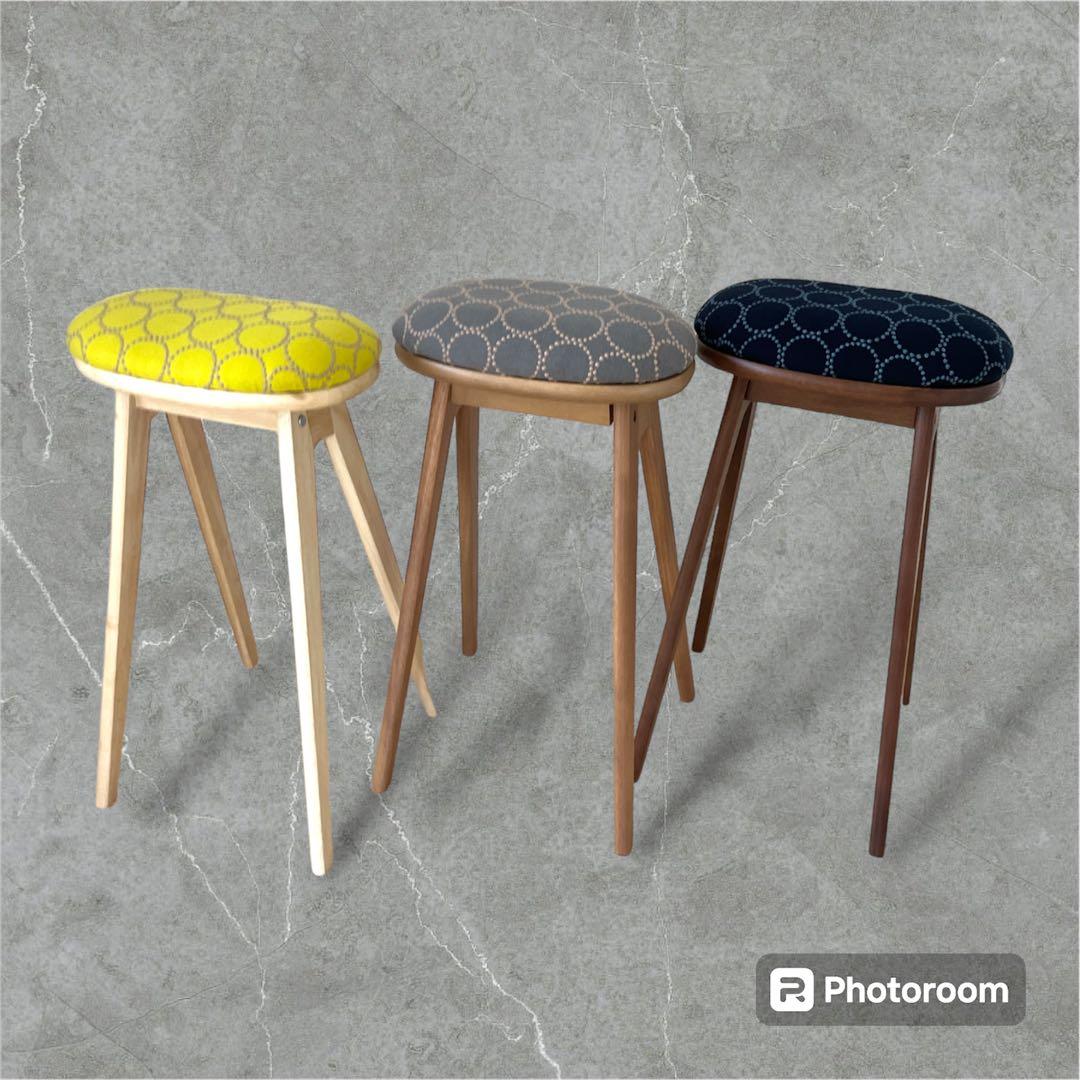 北欧スタイル】mina perhonen / ミナペルホネン生地使用スツール