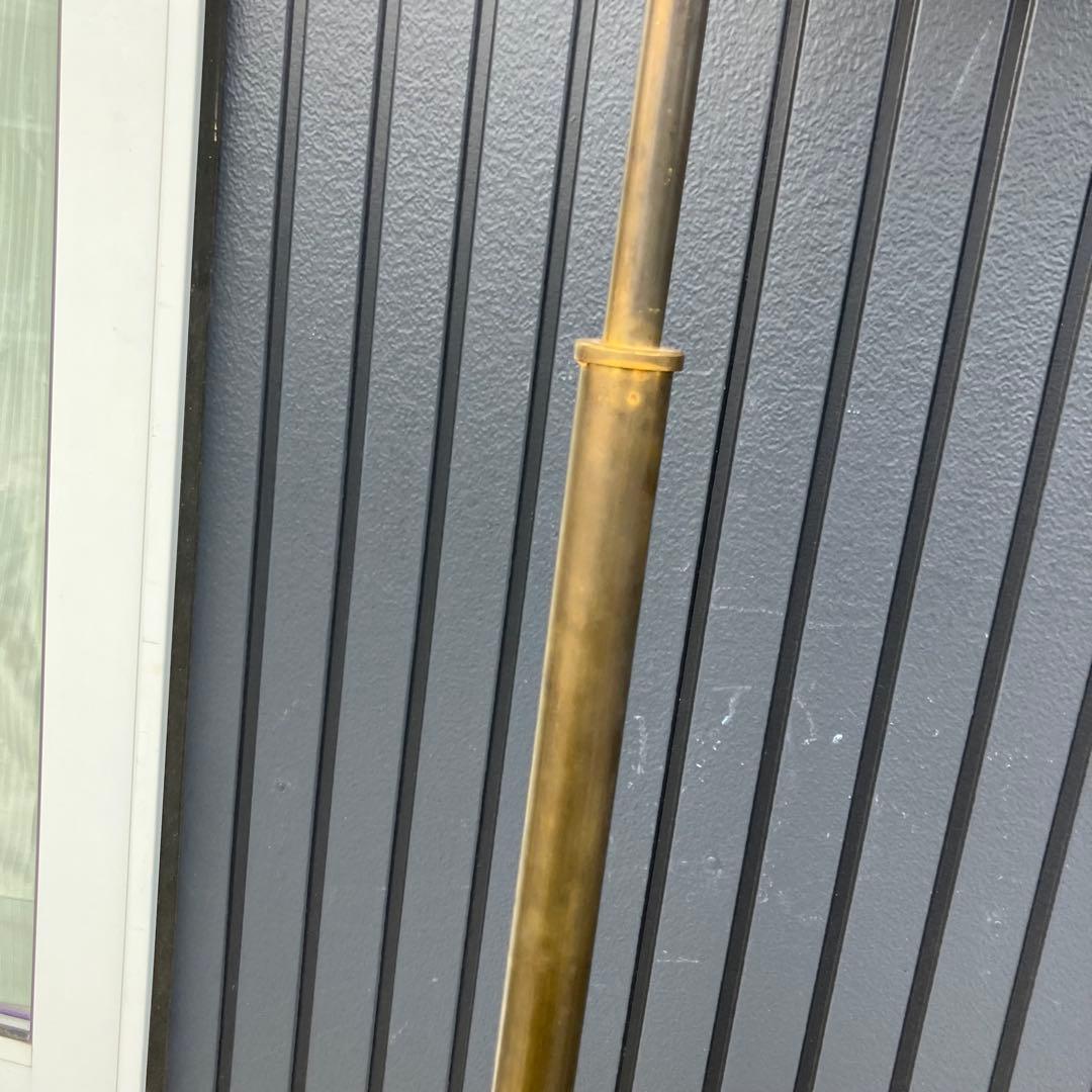 昭和レトロ ナショナル 真鍮製スタンドライト シェードランプ フロア