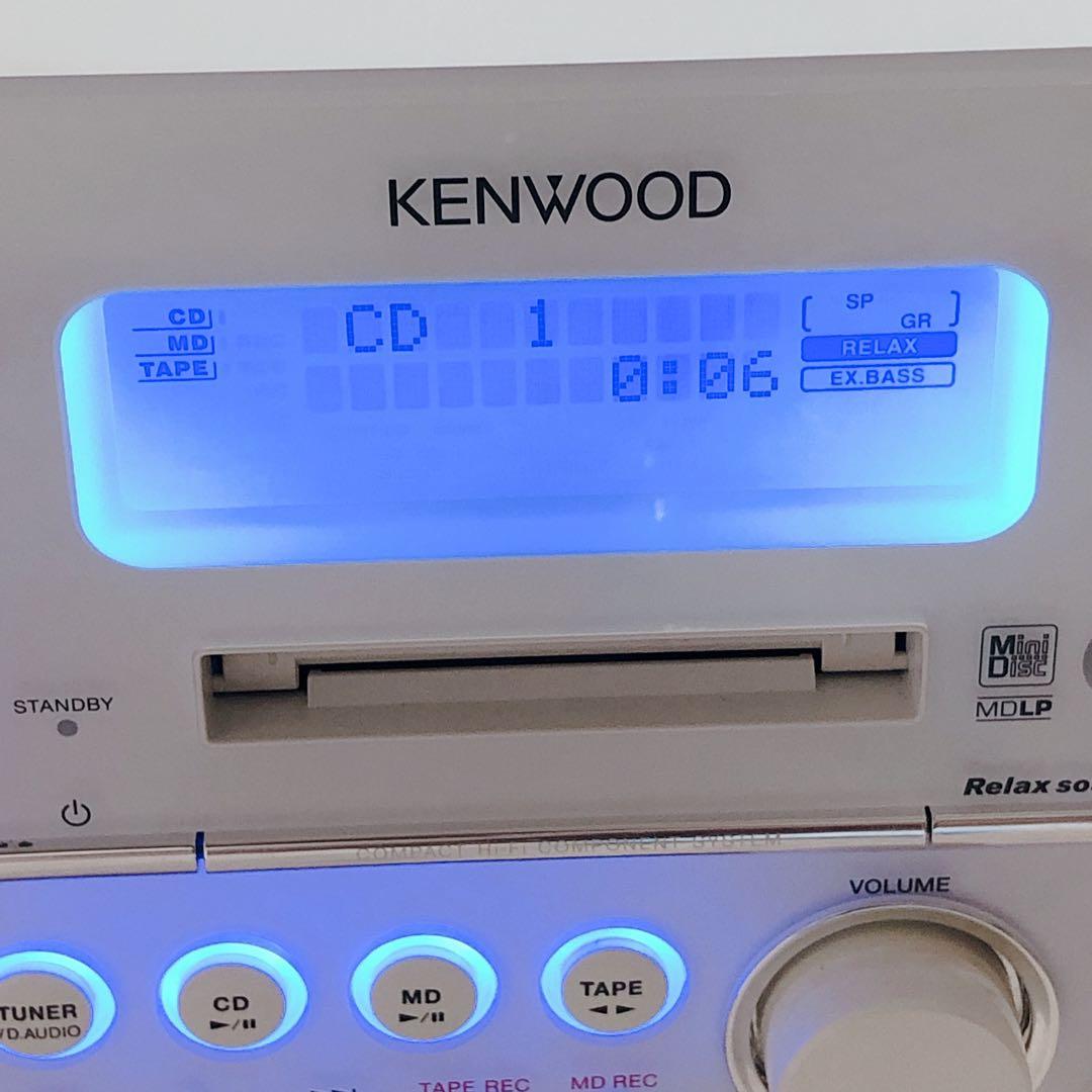 ケンウッド CD MD カセット ミニコンポ RXD-SZ3MD 動作品 コンポ