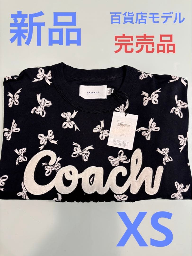 新品本物】COACHコーチシグネチャークロップドTシャツタグ付きコットン