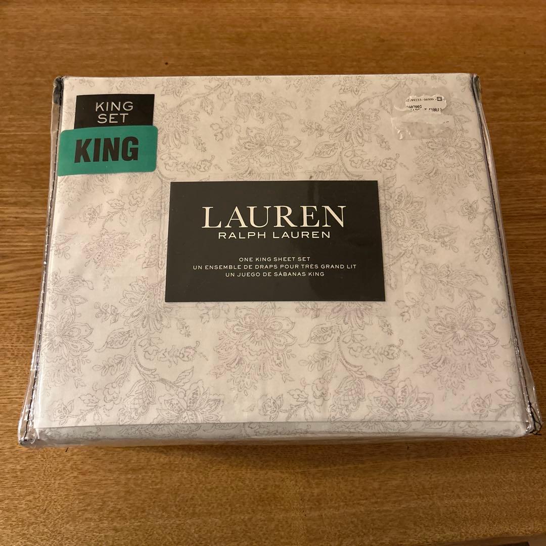 RALPH LAUREN キングフラットシーツセット Polo Ralph Lauren Home ベア ストライプ シーツセット シングル