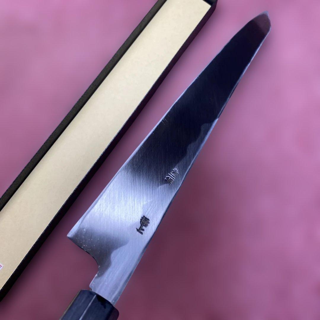 青二鋼 勘所切付柳刃包丁 360㎜ 尺2寸