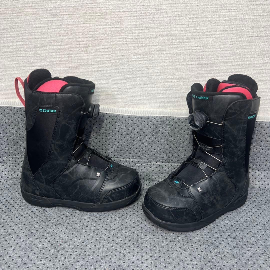 数回使用 23.5cm RIDE×HARPER BOA スノーボードブーツ