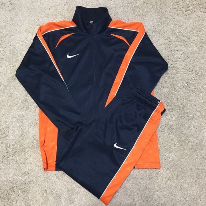 NIKE ナイキ ジャージ ジャージ上下 ネイビー オレンジ 長袖