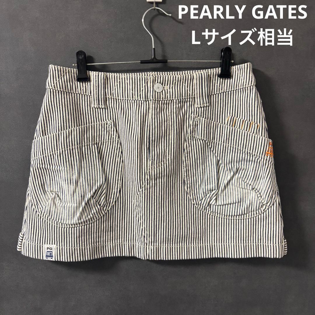 PEARLY GATES ゴルフ スカート L相当 ストライプ柄 - メルカリ
