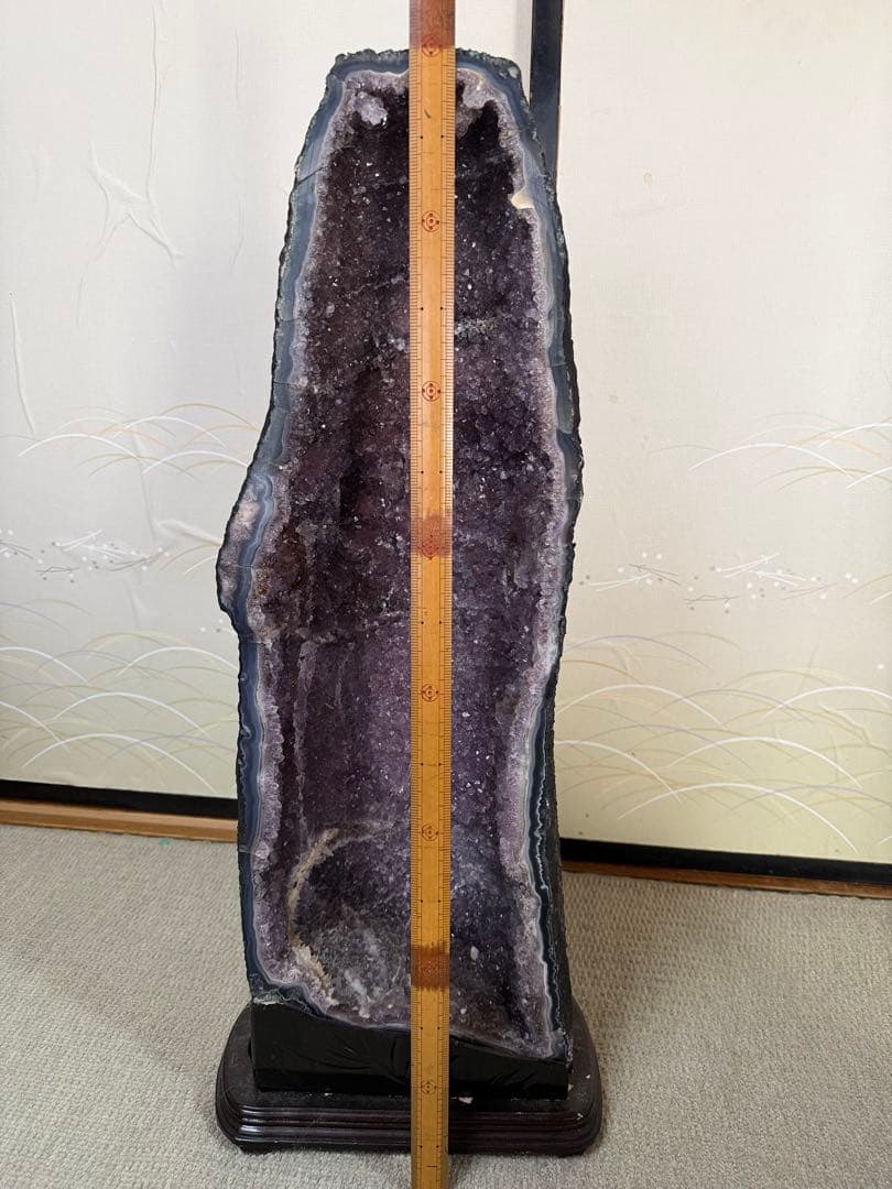 濃紫色アメジストドーム H75cmW25cm29kg