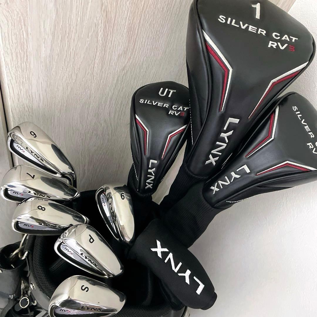 ほぼ新品未使用 メンズ リンクス シルバーキャット ゴルフクラブ フル