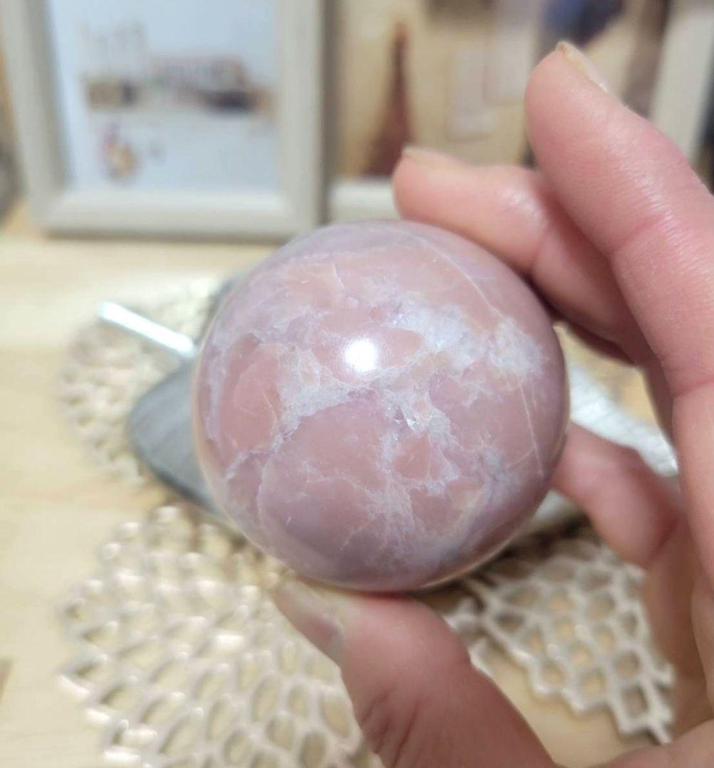 もりりん【№20】天然石 謎石 スフィア 236.5g 55.5mm 丸玉