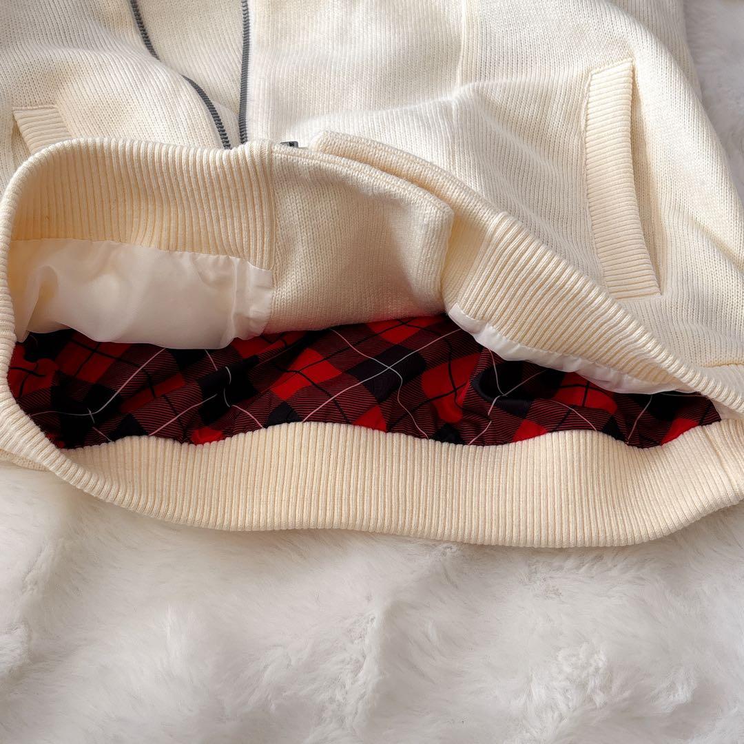 PUMA プーマ ゴルフ ニット ジップ ジャケット ライダース チェック L