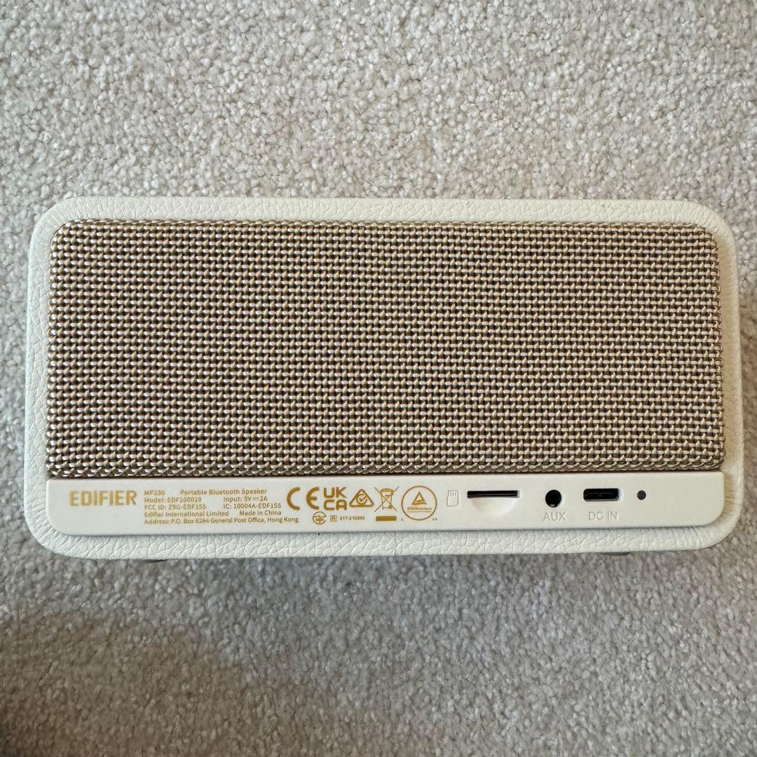 美品 EDIFIER ポータブル ワイヤレススピーカー MP230 ホワイト - メルカリ