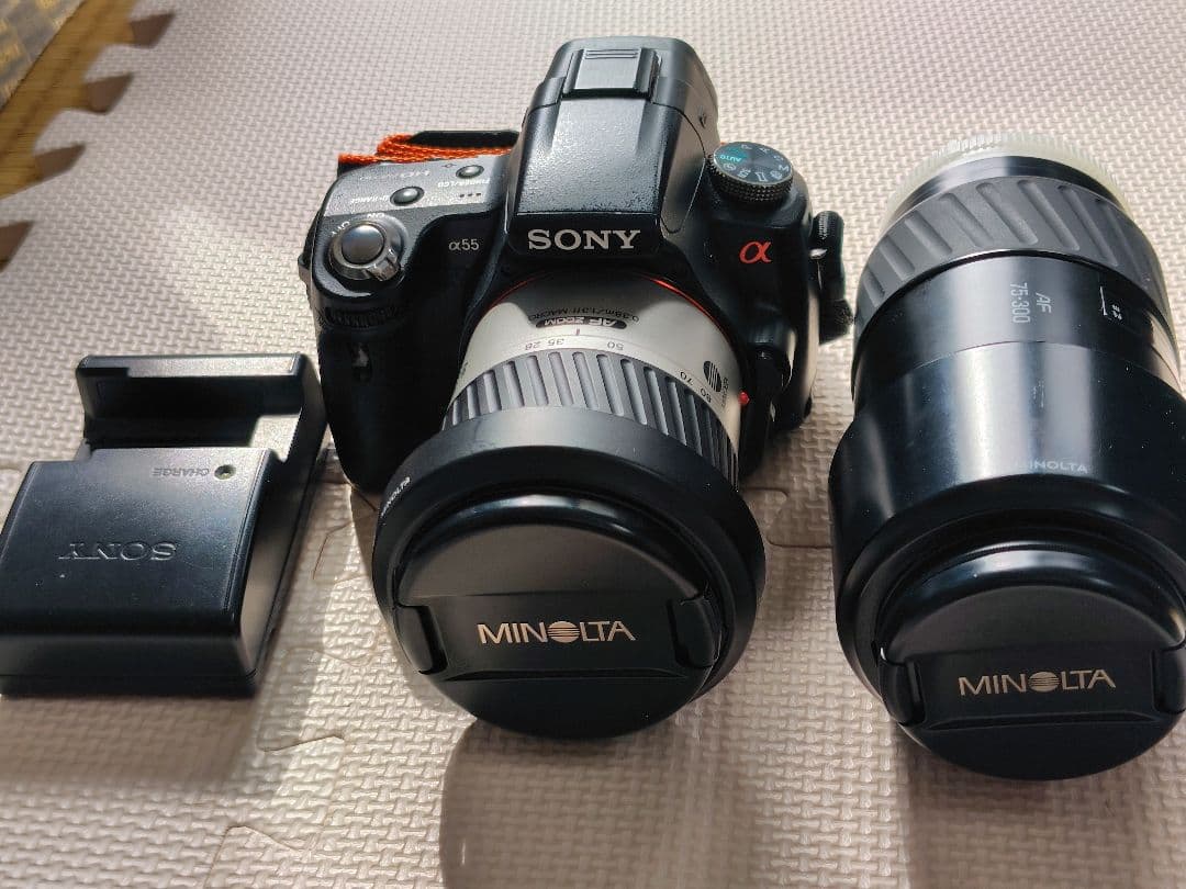SONY α55 デジタル一眼レフ +レンズAF28-80 AF75-300 - メルカリ