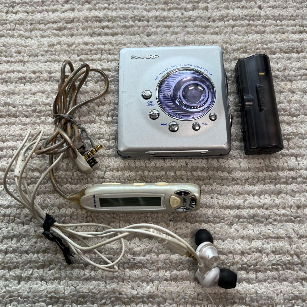 SHARP MD-ST700-A ポータブルMDプレーヤー 動作品 - メルカリ