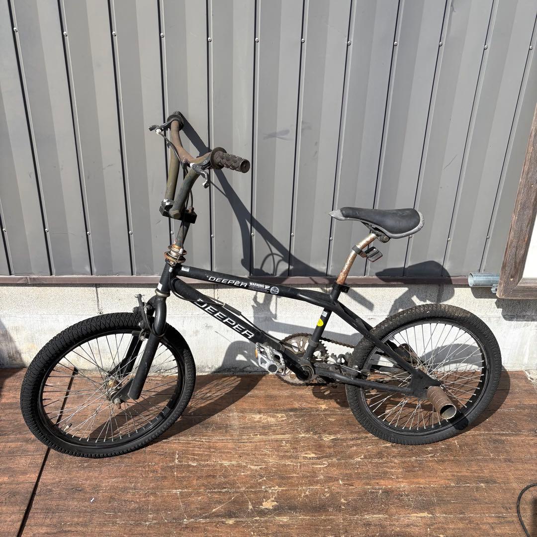 DEEPER BMX 20インチ 自転車 ブラック ジャンク扱い サドル破れ - メルカリ