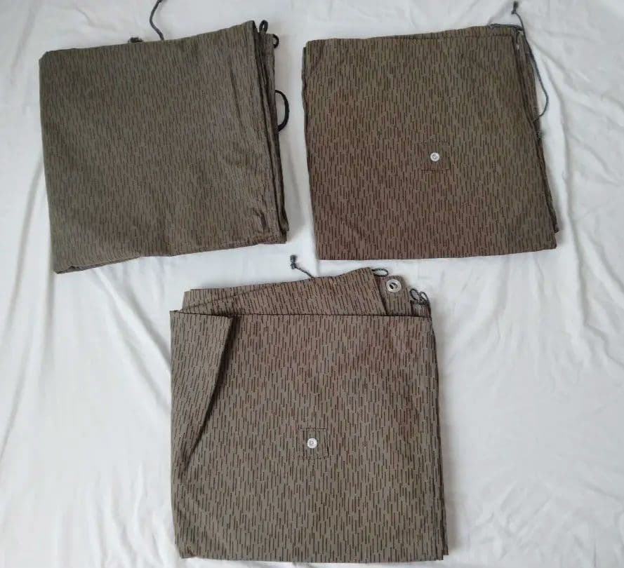 東ドイツ軍幕3枚セット ポンチョテント パップテント 軍幕タープ