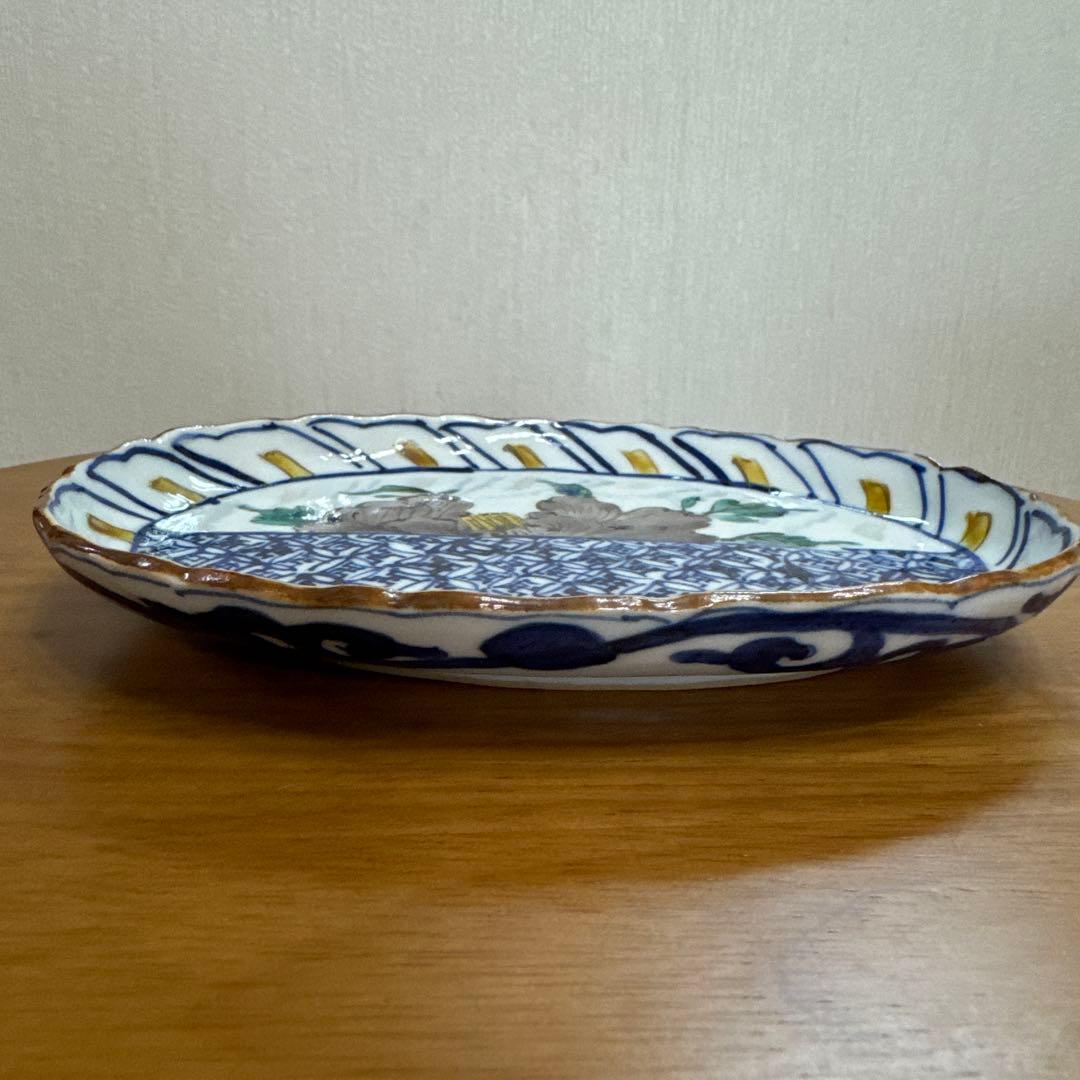 ⭐️九谷焼⭐️正木春蔵❤️牡丹 　輪花オーバル皿3枚セット