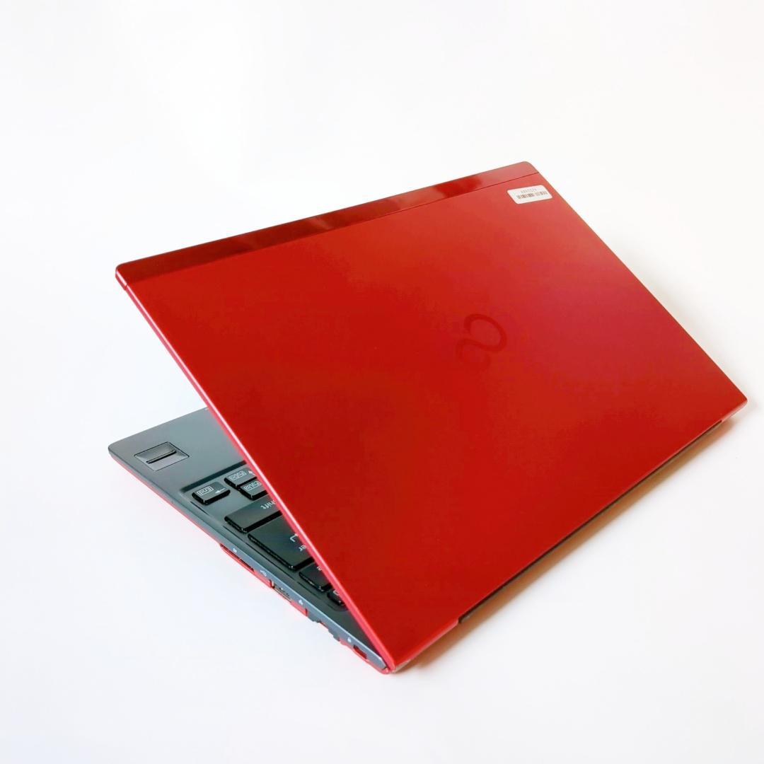爆速SSD256GB✨メモリ8GB✨すぐ使える設定済✨軽量赤ノートパソコン✨ オフィス付き 新品SSD256爆速/メモリ8G・初心者OK Windows11ノート