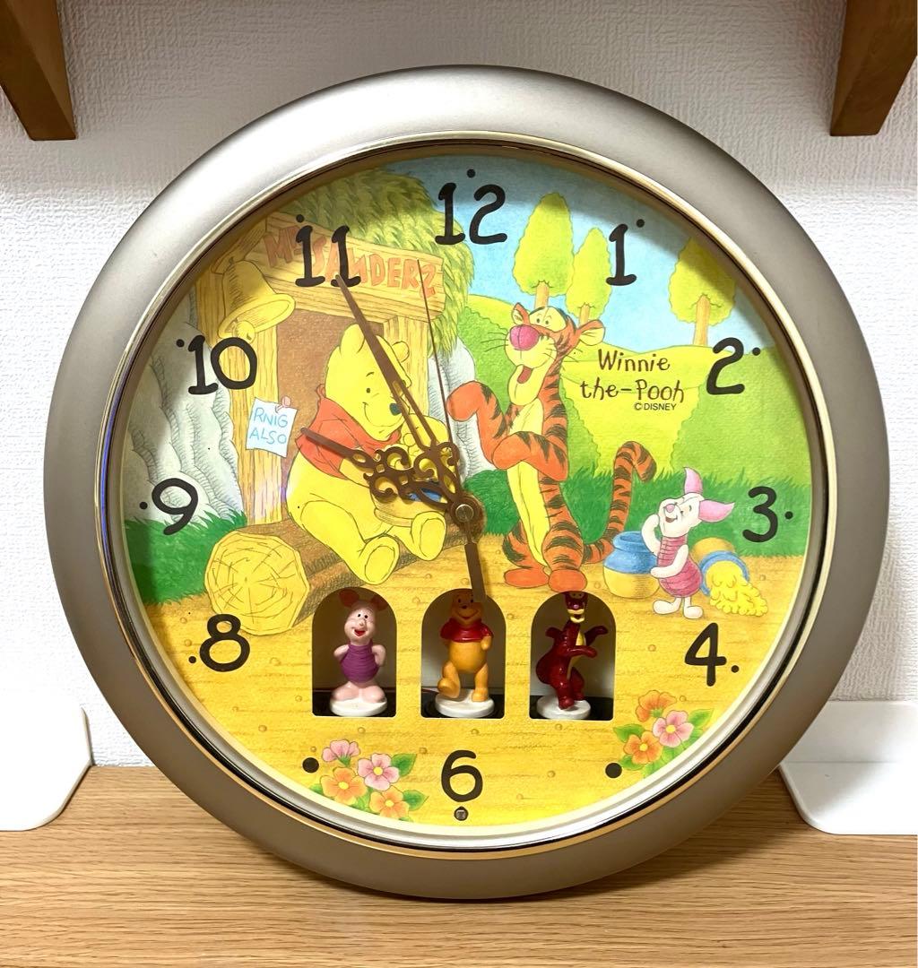 プーさん からくり掛け時計 ディズニー - メルカリ