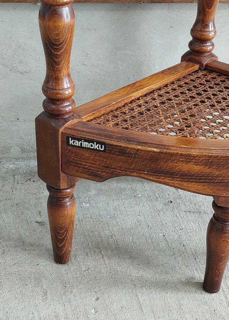 カリモク コロニアル 電話台 コーナーラック フラワースタンド - メルカリ