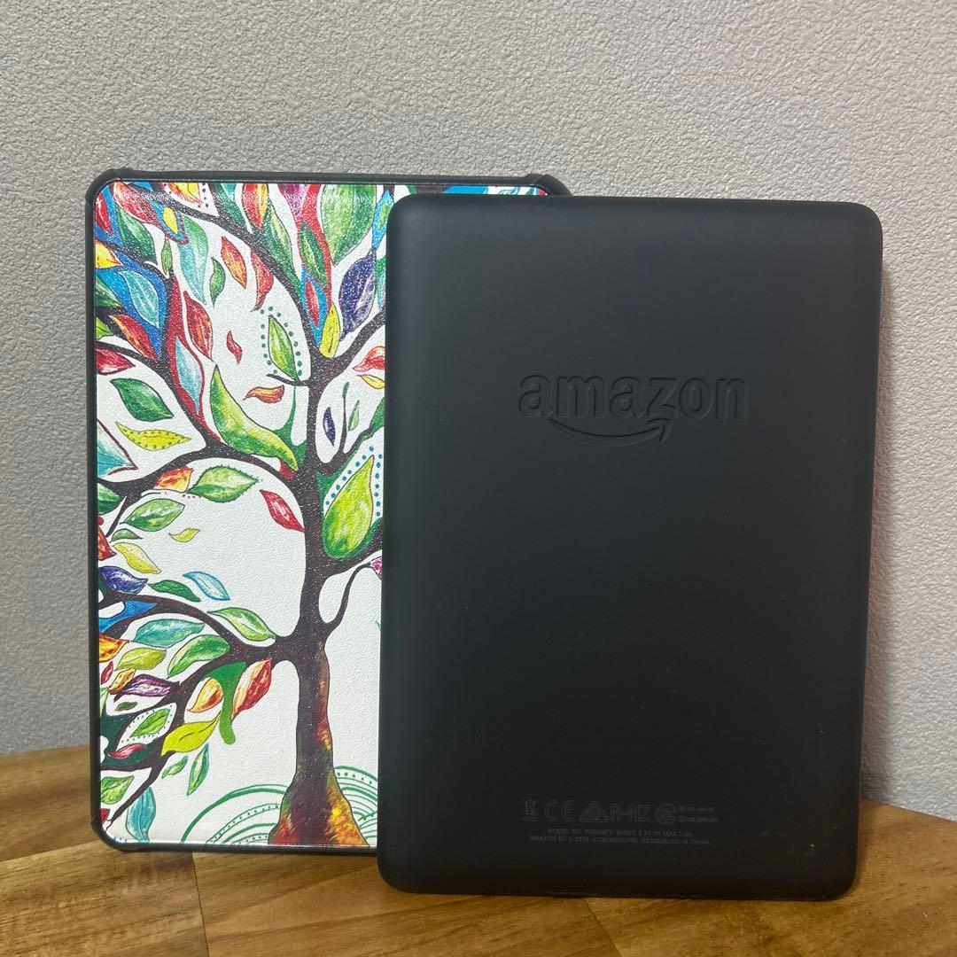 AWAZON-Kindle Paperwhite第10世代 木の葉デザインカバー付き