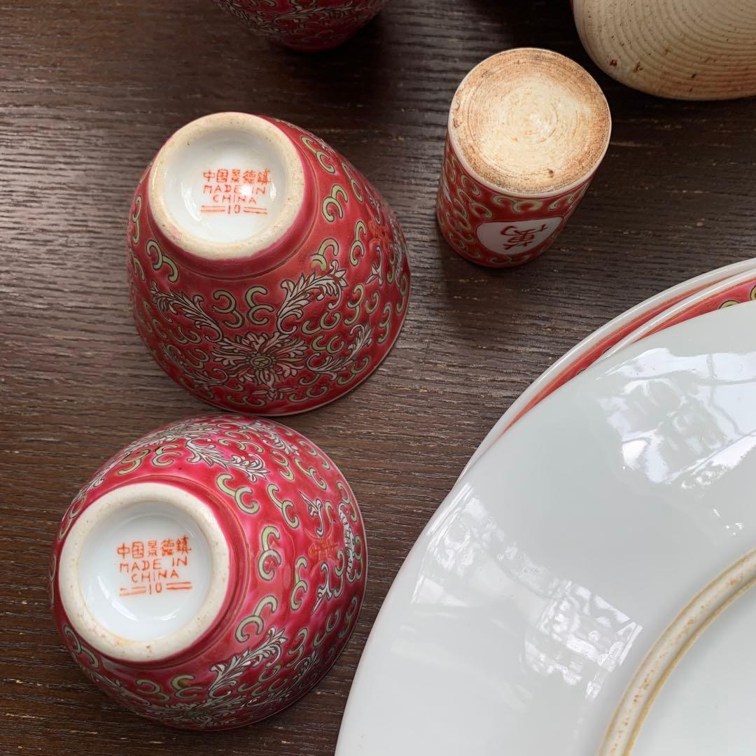 おまけ醤油差し追加【直接取引限定】景徳鎮② 22セット 茶器 食器 中華