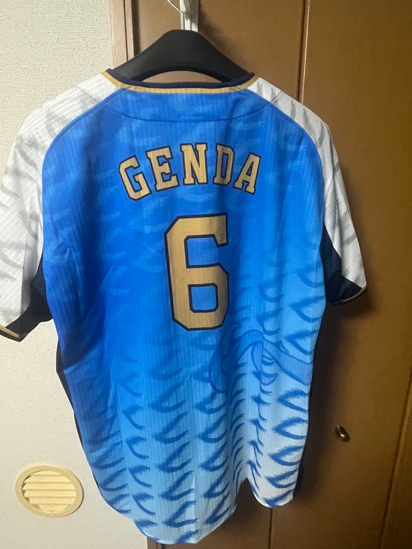 新品タグ付き 埼玉西武ライオンズ 源田壮亮ユニフォーム XL 限定