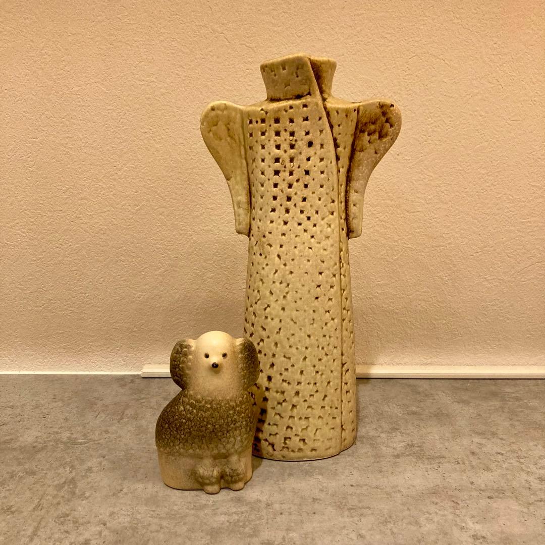 リサラーソン　ワードローブシリーズ　プードル　コート　フラワーベース　花瓶 リサラーソン 花瓶 ワードローブ コート花器 フラワーベース 北欧