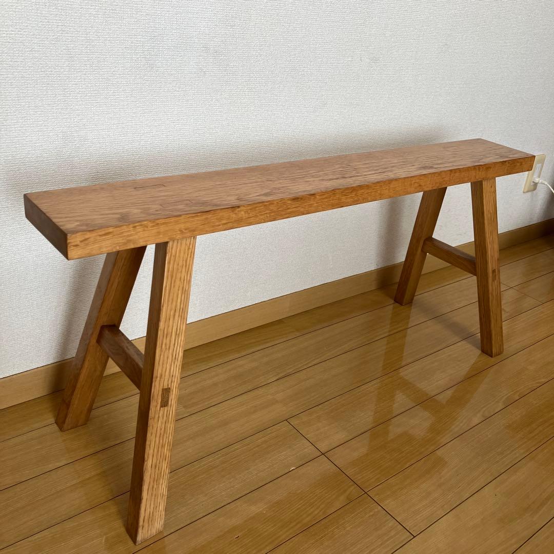 廃盤品】無印良品 オーク材ベンチ大 - メルカリ