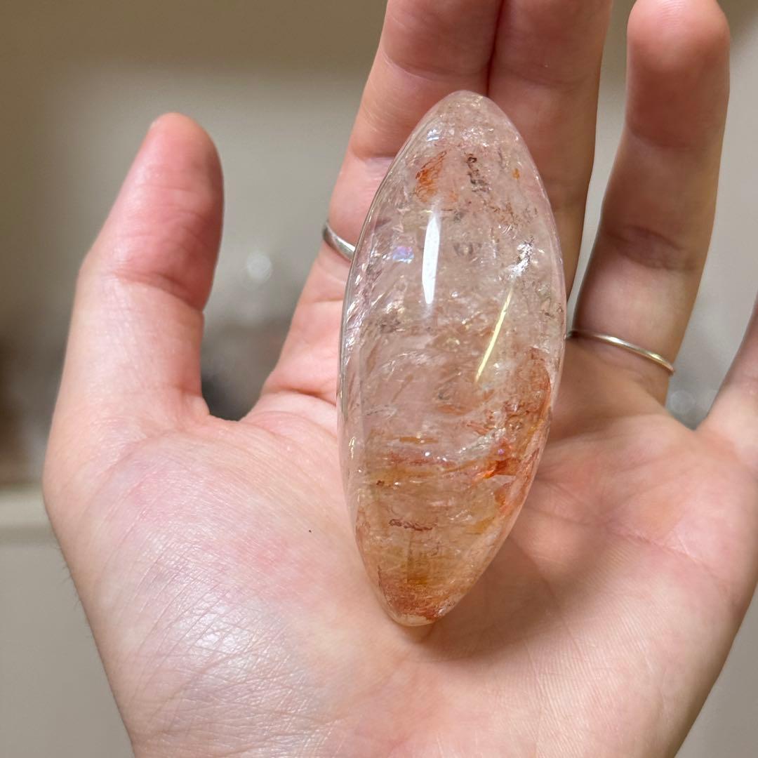 ファイヤクォーツ 握り石 125g NO.395