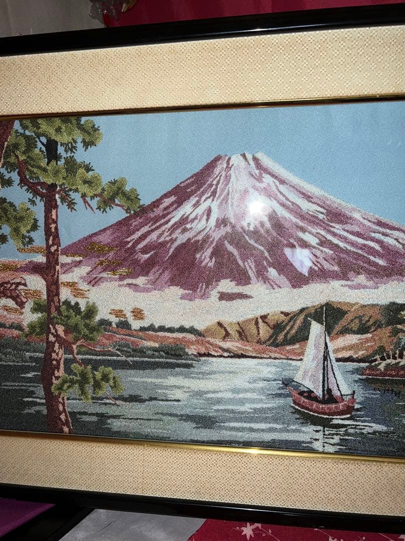 【縁起物】　赤富士　絵 楽天市場】「吉祥赤富士桜（富士山・縁起画）」吉岡 浩太郎【版画