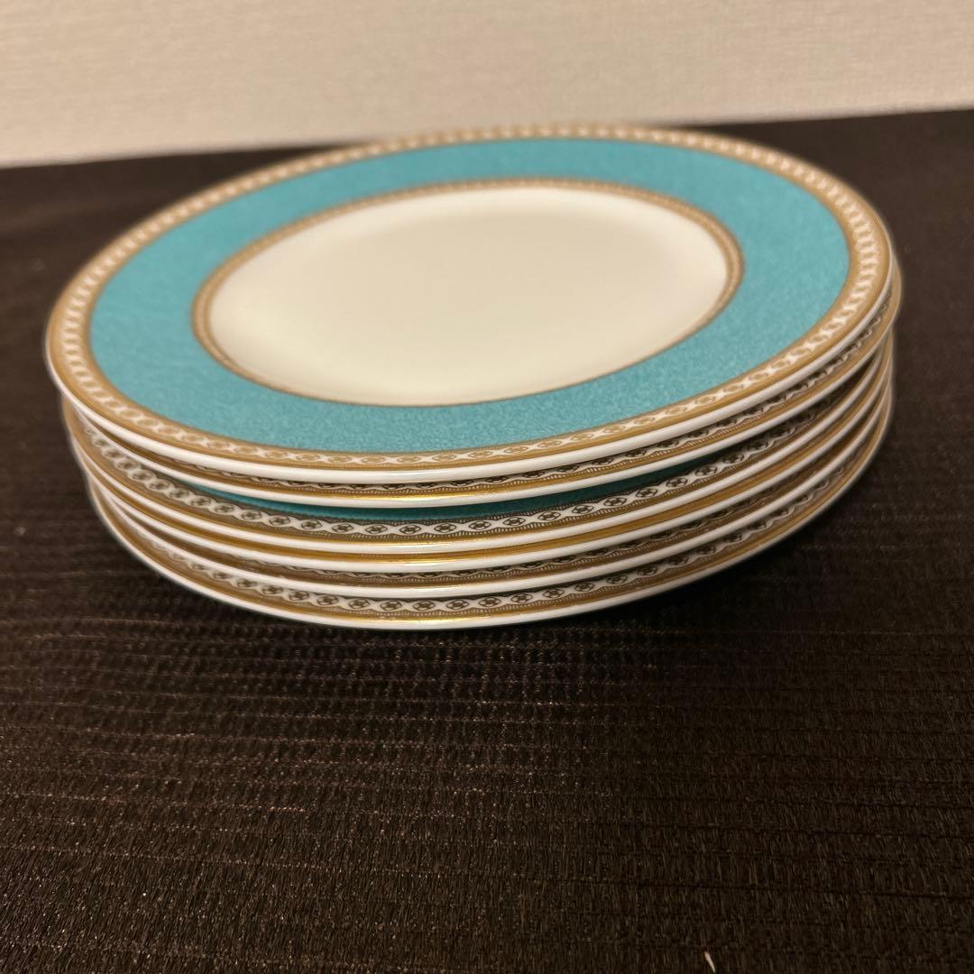 ウェッジウッド　ユーランダー　ターコイズ　デザートプレート　20.5cm