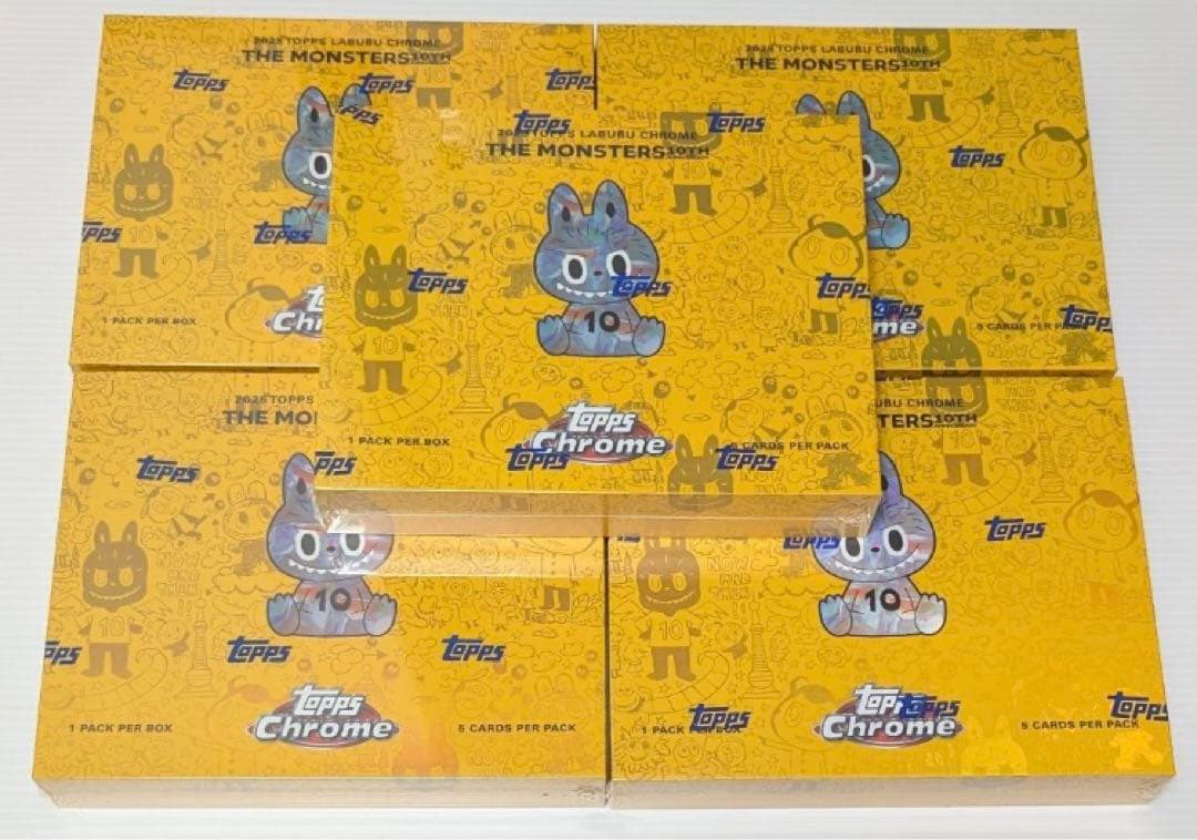 新品未開封 Topps Chrome 10周年記念ボックス ラブブ 5BOX - メルカリ