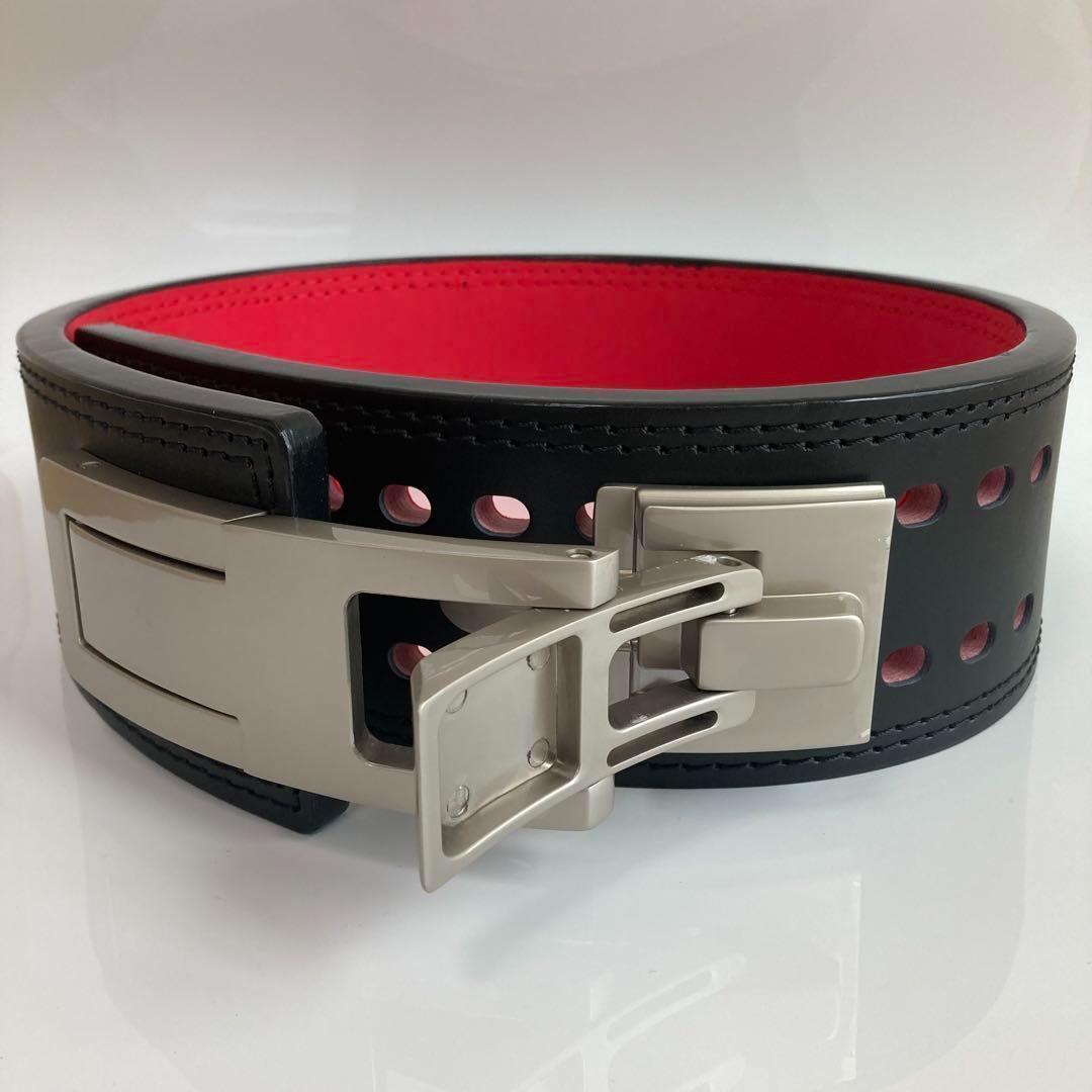 訳あり】パワーリフティングベルト 本革 パワーベルト レバー