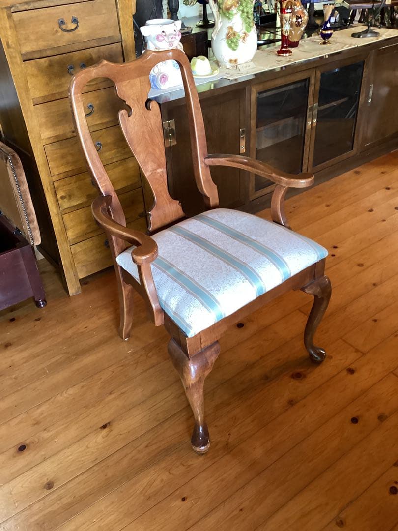 アームチェア チェア 椅子 ダイニングチェア 猫脚 USA - メルカリ